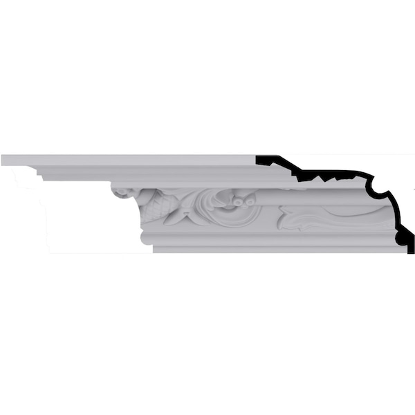Ekena Millwork 4 1/2"H x 7 1/4"P x 8 1/2"F x 94 1/2"L Piedmont Moulding MLD04X07X08PE - main